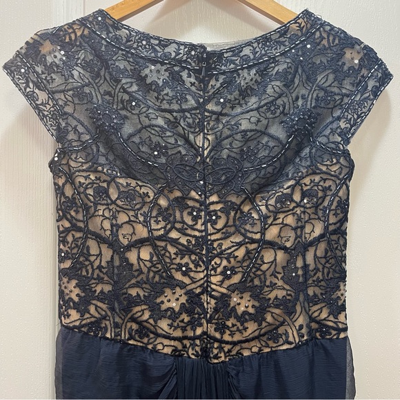 Tadashi Shoji Beaded Silk Organza Gown - Picture 4 of 14